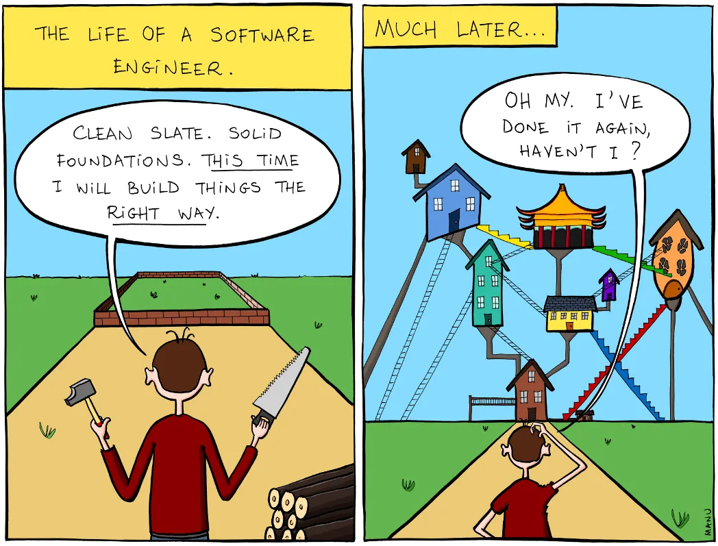Building software is often patches on top of patches on top of patches…